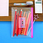 Usage Example - Second Mansion Retro mood clear PVC zip slide pouch