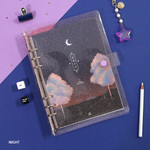 Night - Twinkle moonlight A5 6-ring dateless weekly diary planner