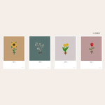 Flower - ROMANE Donat brunch brother postcard 4 sheets set