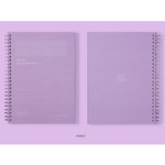 Purple - Ardium Color spiral grid notebook 126 pages