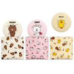 Monopoly Line friends round mirror with cute pattern pocket