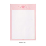 Pink Heart - After The Rain Twinkle B5 size grid memo notepad
