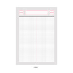 Gray - After The Rain Label B5 size grid notes memo notepad