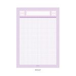 Violet - After The Rain Label B5 size grid notes memo notepad
