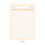 Yellow - After The Rain Label B5 size grid notes memo notepad