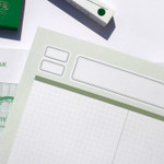 After The Rain Label B5 size grid notes memo notepad