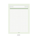 Green - After The Rain Label B5 size grid notes memo notepad