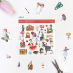 Anne 2 - Anne and Daddy long legs self-cut clear sticker