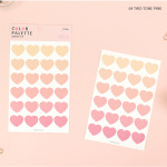 04 Two tone Pink - PAPERIAN Color palette Heart deco sticker set 04 Two tone Pink - PAPERIAN Color palette Heart deco sticker set