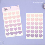 03 Two tone Purple - PAPERIAN Color palette Heart deco sticker set 03 Two tone Purple - PAPERIAN Color palette Heart deco sticker set