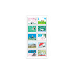 DESIGN GOMGOM Horizontal post stamp adhesive sticker sheet
