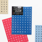 2NUL Drawing number color sticker set ver2