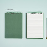 Olive Green - Ardium Color medium spiral bound lined notepad
