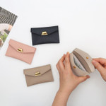 loiloi PU coated cow leather card pocket case