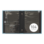 104 pockets - Indigo My record 3X5 slip in the pocket photo album