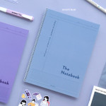 30 Soft Blue - ICONIC Basic Cornell spiral bound lined and grid notebook