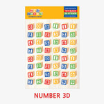 Number 3D - Wanna This Toy block Alphabet and Number removable sticker