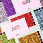 Wanna This Blackline Alphabet And Number Sticker Set