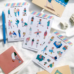 Design comma-B Today illustration paper sticker