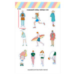002 - Design comma-B Today illustration paper sticker