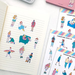 Usage example - Design comma-B Today illustration paper sticker
