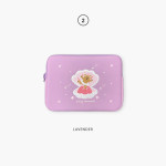 02 Lavender - Second Mansion Juicy bear 13 inch laptop sleeve case pouch