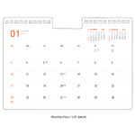 Monthly plan(back) - Ardium 2021 Europe travel monthly desk calendar 