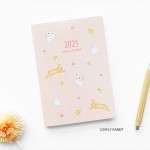 Lovely Rabbit - O-CHECK 2021 Spring come dated monthly planner scheduler