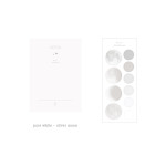 Pure White - Dash And Dot 2021 Moon large dated weekly diary planner