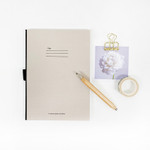 O-check Hardcover blank notebook with a pen holder