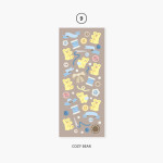 09 Cozy Bear - Second Mansion Hologram confetti removable sticker seal 07-18