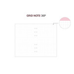 Grid note - Second Mansion Highteen A6 6-ring dateless weekly diary