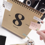 Standing calendar - 2young 2021 Kraft monthly desk calendar