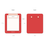 N.IVY Today is small red clipboard holder with a notepad