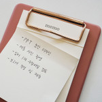 Tear off - N.IVY Today is small red clipboard holder with a notepad