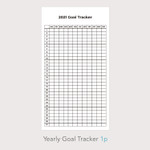 2021 Yearly goal tracker - PAPERIAN 2021 Goal tracker dated monthly planner