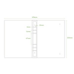 Detail size - PAPERIAN Florence A5 size 6 ring binder with elastic band