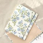 Flax flower -  PAPERIAN Florence A5 size 6 ring binder with elastic band