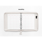 Monthly - 2NUL Cherry pick wide A6 zipper 6-ring undated weekly diary