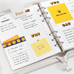 Weekly plan - 2NUL Cherry pick wide A6 zipper 6-ring undated weekly diary