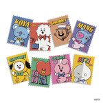 BT21 Vintage paper removable sticker 6 sheets set