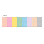 Basic - Wanna This Palette grid A6 size 6 holes paper refills set