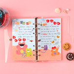 Usage example - Wanna This Palette grid A6 size 6 holes paper refills set