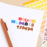 Size - Wanna This Ddung Phabet Bold Alphabet Number Sticker Set