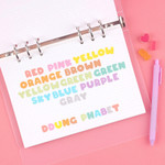 Alphabet Pastel Set - Wanna This Ddung Phabet Bold Alphabet Number Sticker Set