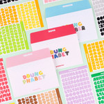 Wanna This Ddung Phabet Bold Alphabet Number Sticker Set