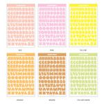 Alphabet Pastel Set - Wanna This Ddung Phabet Bold Alphabet Number Sticker Set