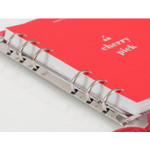 6 ring binder - 2NUL Cherry pick wide A6 6-ring PVC zipper binder