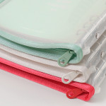 Zipper closure - 2NUL Cherry pick wide A6 6-ring PVC zipper binder