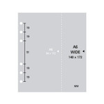 Inner paper size - 2NUL Cherry pick wide A6 6-ring PVC button binder